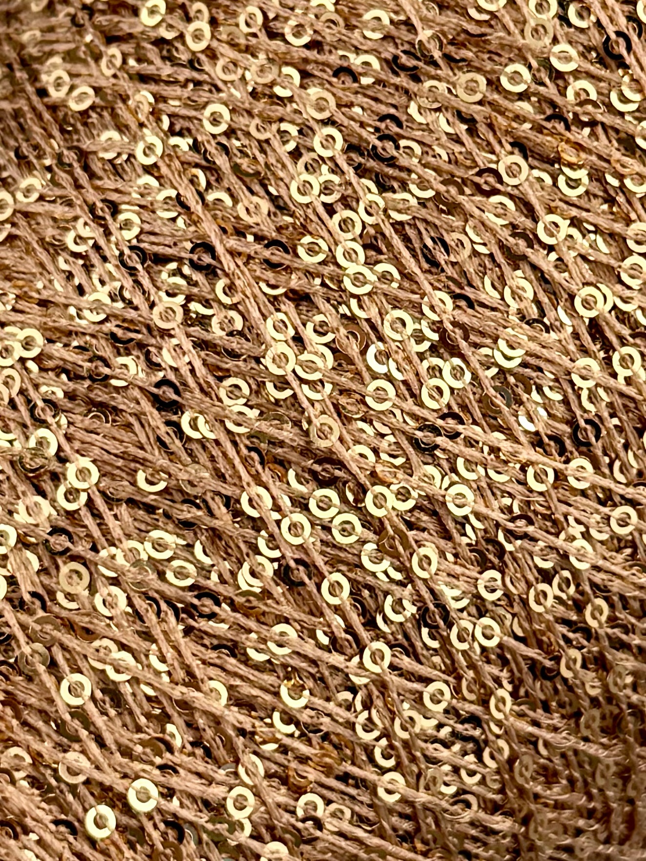 Cofil Antares Special – Dekoratives Garn mit Pailletten col. Gold Bronze